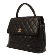 Shop safe online at Labellov in Antwerp, Brussels and Knokke this 100% authentic second hand Chanel Black Caviar Leather Vintage Coco Top Handle