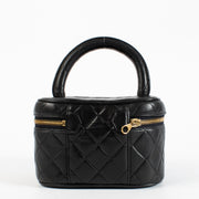 Authentic Preloved Chanel Black Vanity Vintage Top Handle on Labellov.com