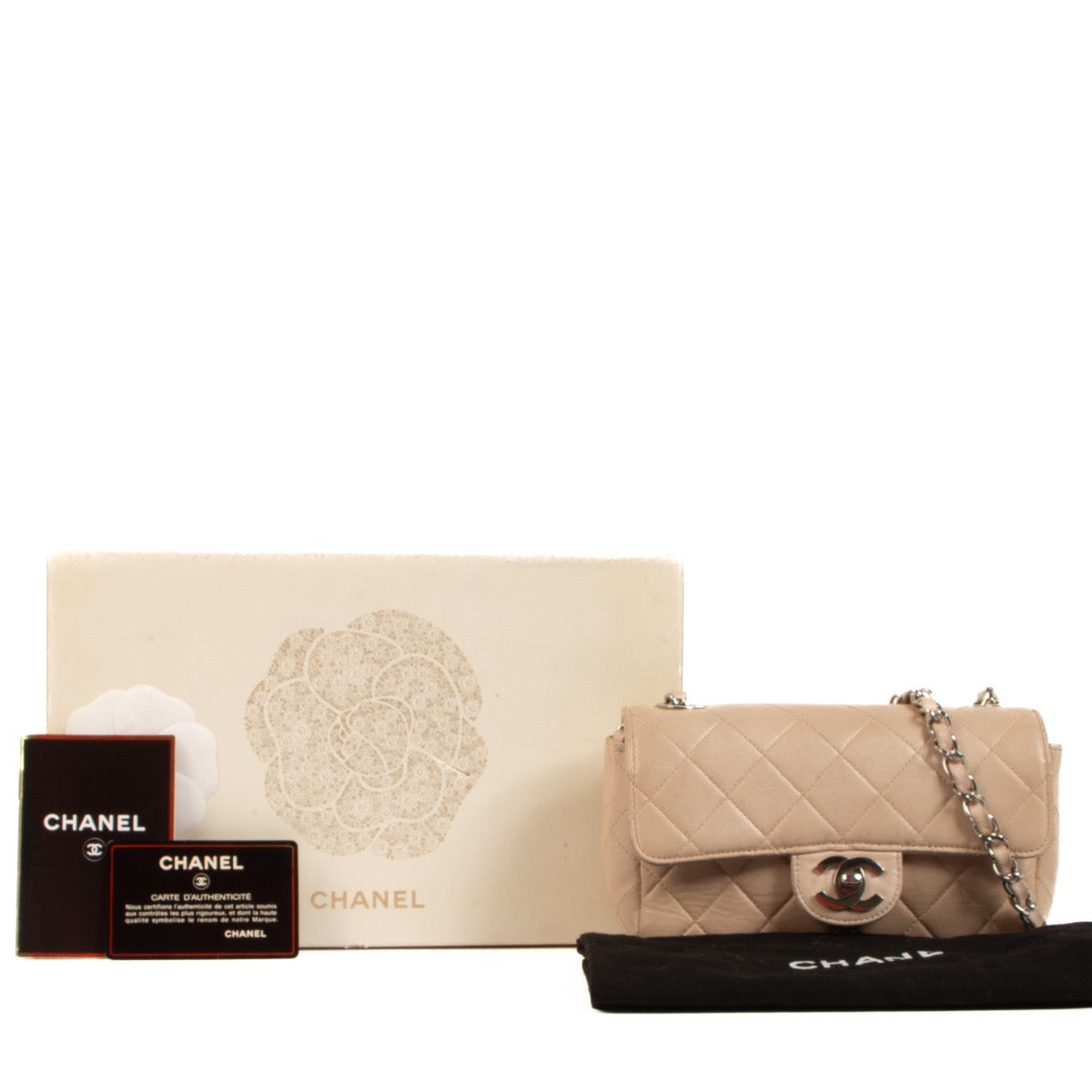 Shop 100% authentic second-hand Chanel Mini Nude Leather Classic Flap Bag on Labellov.com
