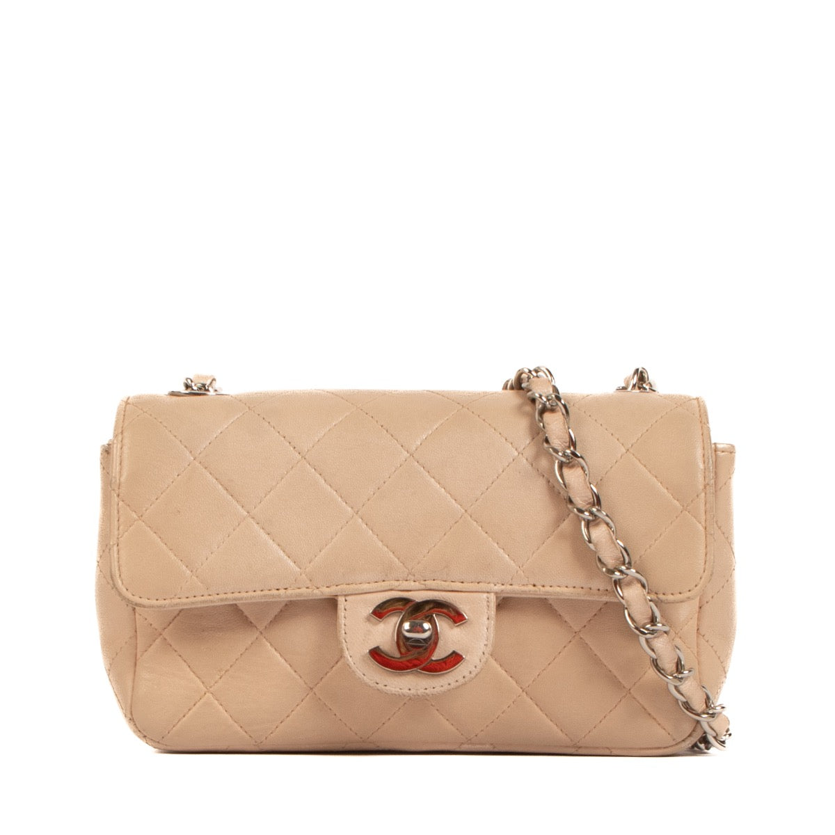 Shop 100% authentic second-hand Chanel Mini Nude Leather Classic Flap Bag on Labellov.com