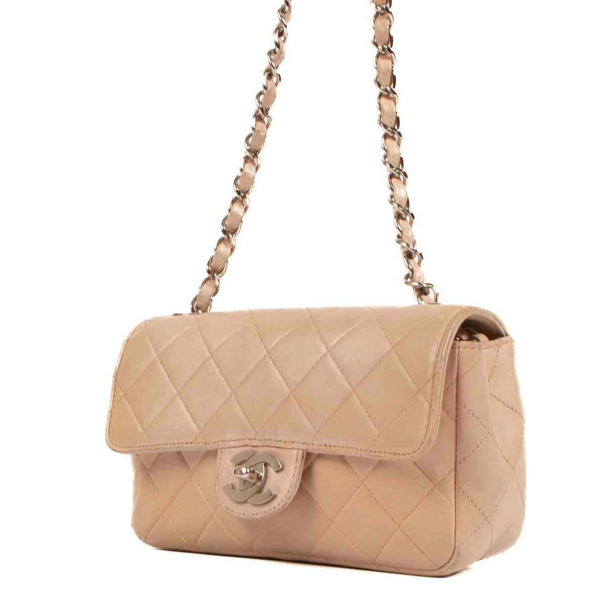 Shop 100% authentic second-hand Chanel Mini Nude Leather Classic Flap Bag on Labellov.com