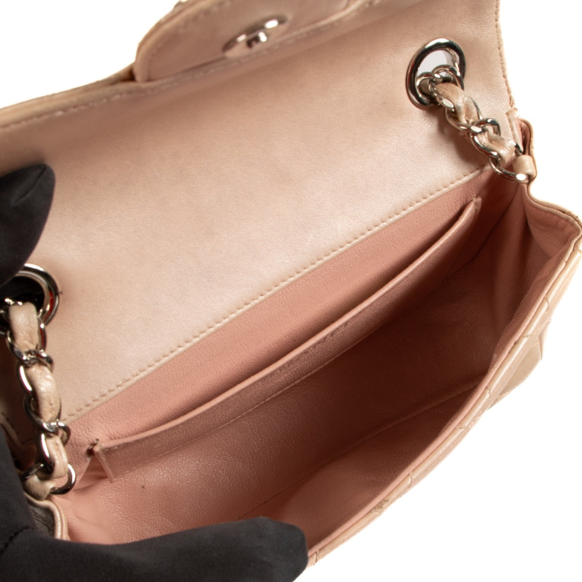 Shop 100% authentic second-hand Chanel Mini Nude Leather Classic Flap Bag on Labellov.com