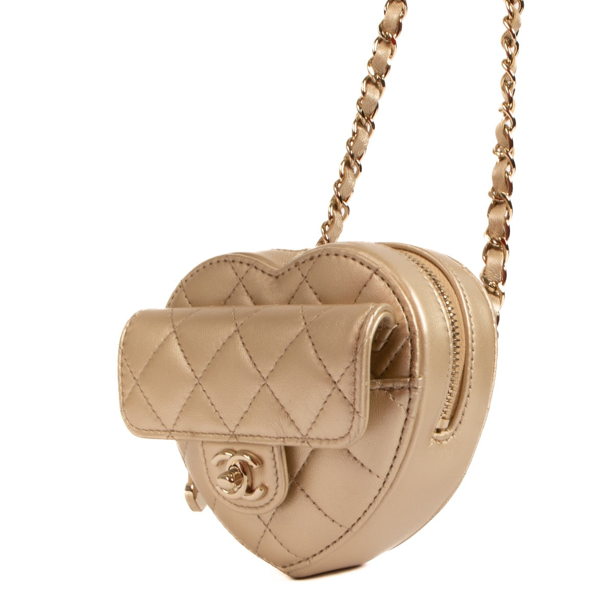Shop 100% authentic second-hand The Chanel Gold Heart 22S Mini Crossbody Bag on Labellov.com