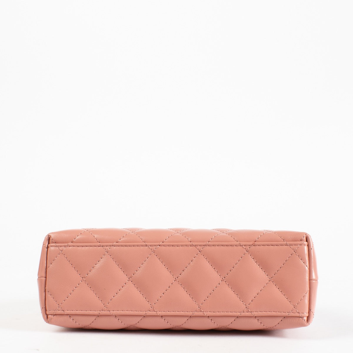 Authentic Second Hand Chanel Pink Lambskin Kelly Nano Mini Shopping Bag on Labellov.com