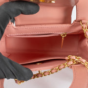 Authentic Second Hand Chanel Pink Lambskin Kelly Nano Mini Shopping Bag on Labellov.com