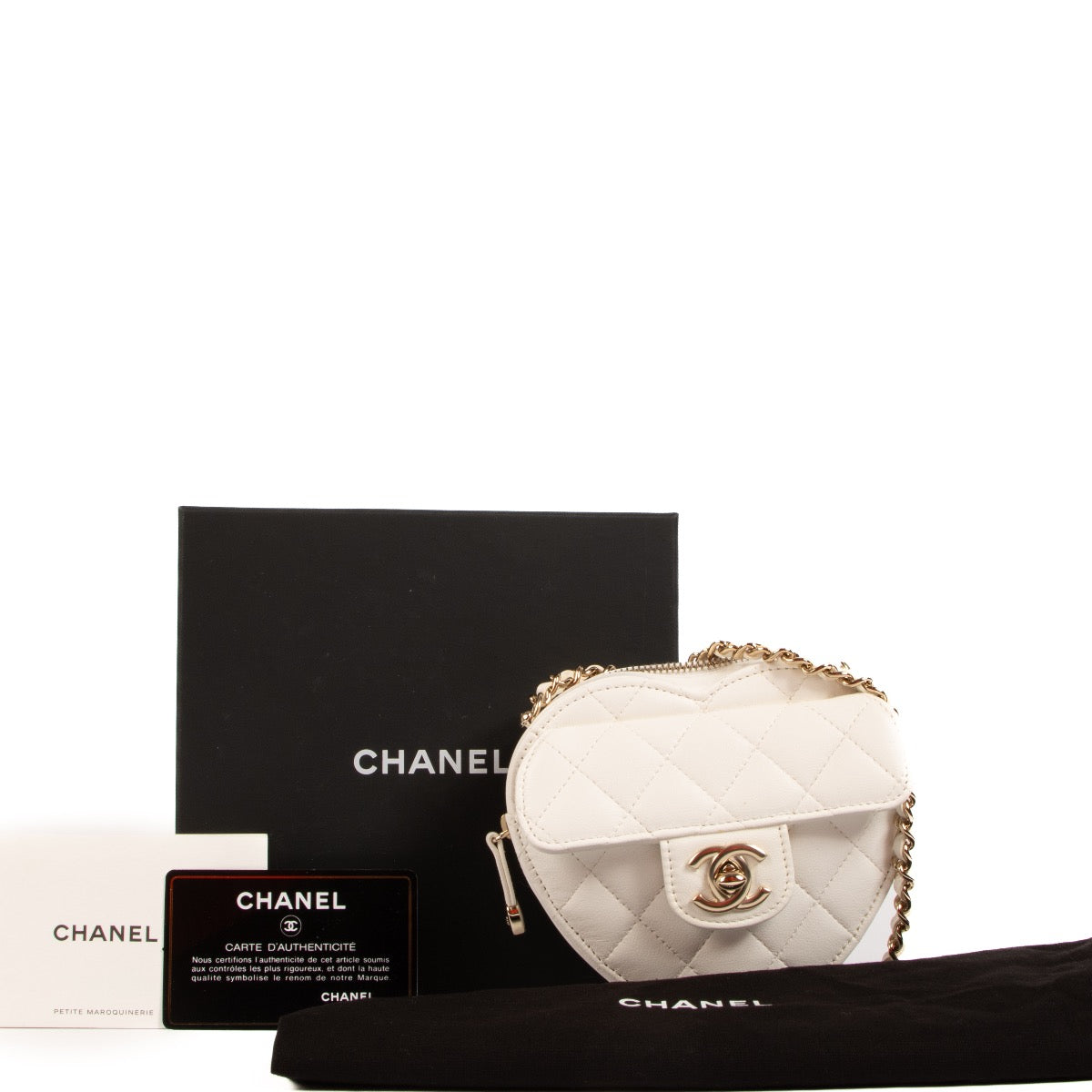 Shop 100% authentic second-hand Chanel White Heart 22S Crossbody Bag on Labellov.com