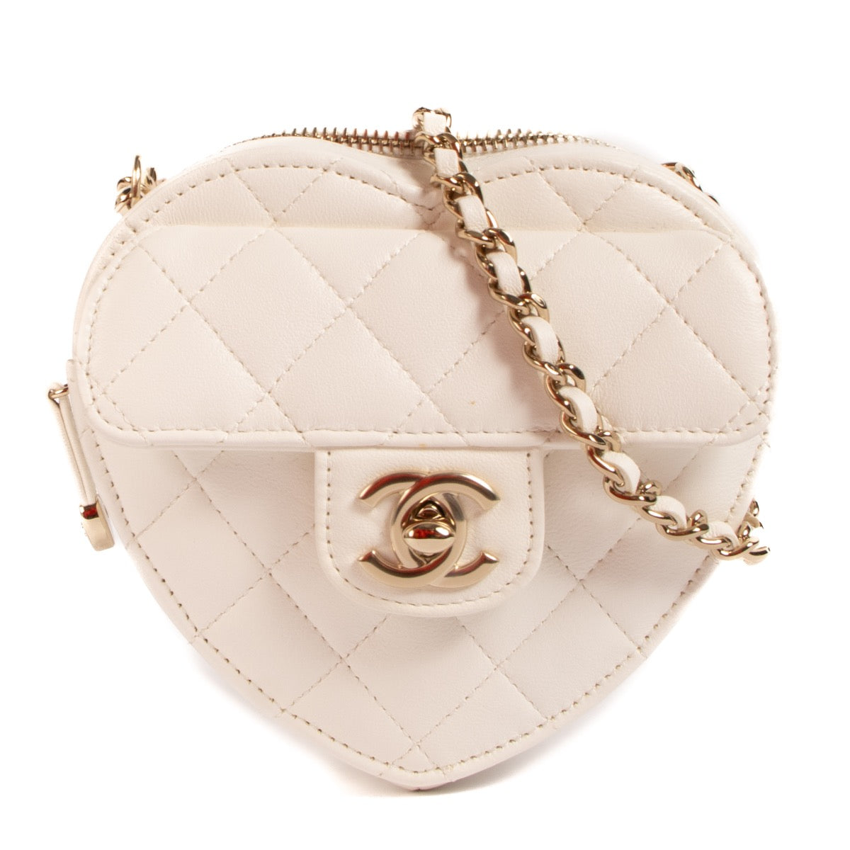 Shop 100% authentic second-hand Chanel White Heart 22S Crossbody Bag on Labellov.com