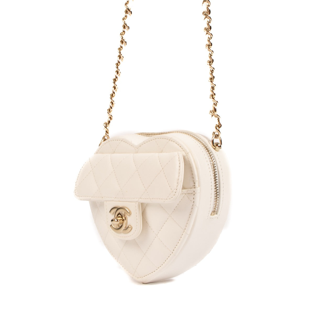 Shop 100% authentic second-hand Chanel White Heart 22S Crossbody Bag on Labellov.com