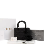 Shop safe online at Labellov in Antwerp Brussels and Knokke this 100% authentic second hand Christian Dior Black Ultramatte Medium Lady Dior