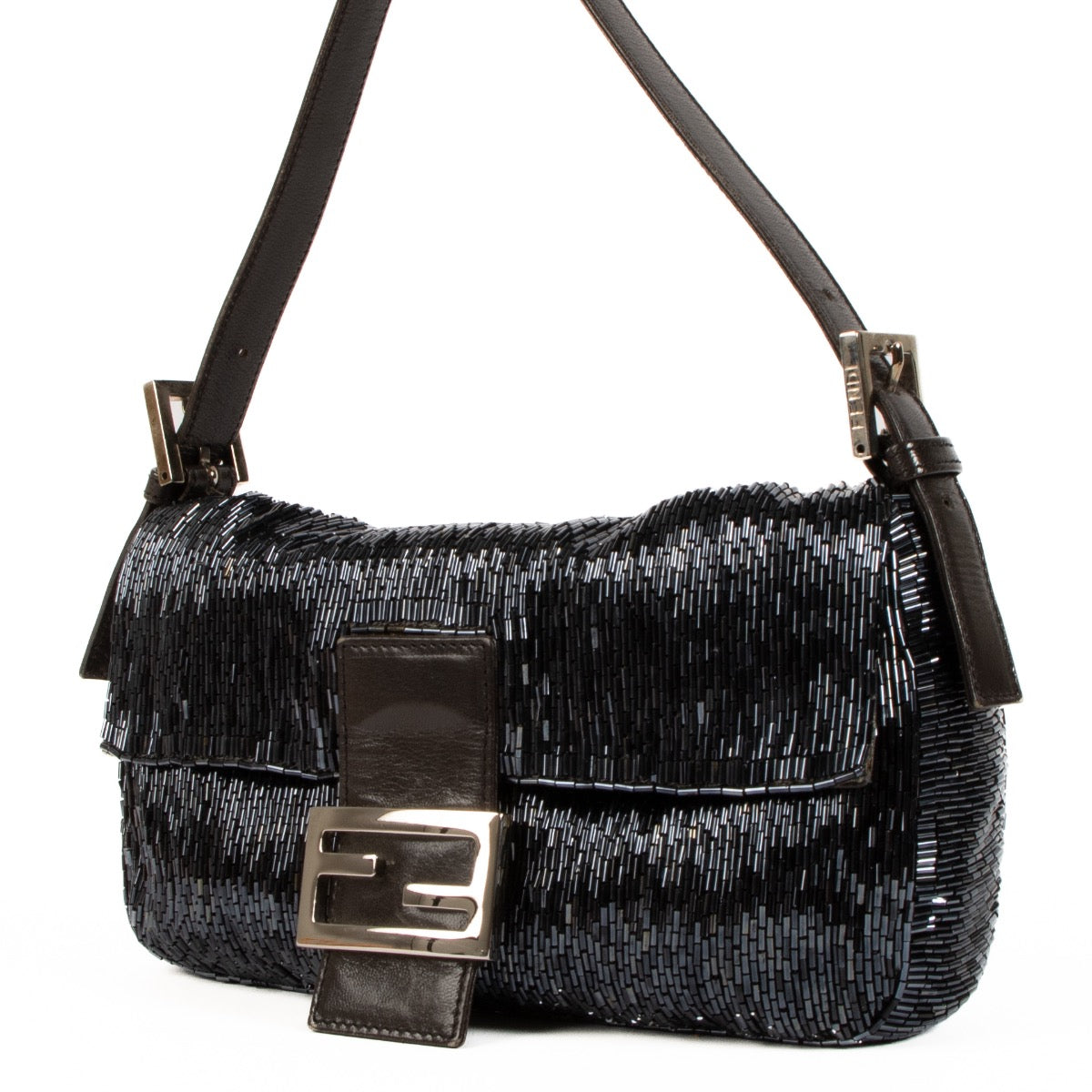 shop 100% authentic second hand Fendi Blue Beaded Baguette Bag on Labellov.com