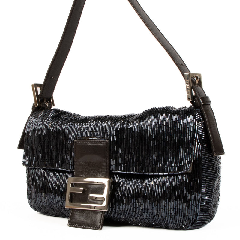 shop 100% authentic second hand Fendi Blue Beaded Baguette Bag on Labellov.com