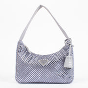 authentic preloved Prada Crystal Lilac Re-Edition 2000 Mini Satin Bag on Labellov.com