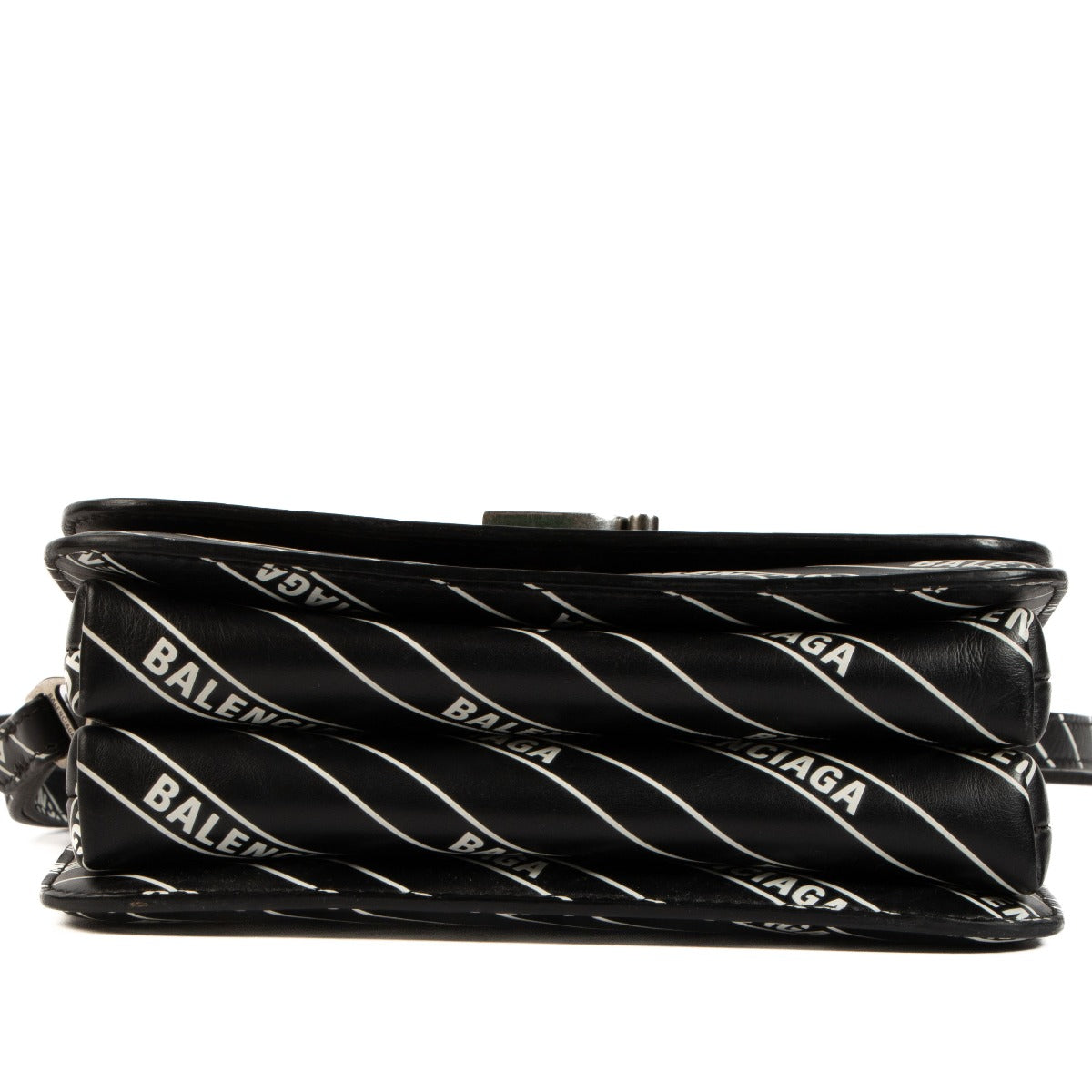 Balenciaga Zwarte Diagonale Logo Kleine B Tas