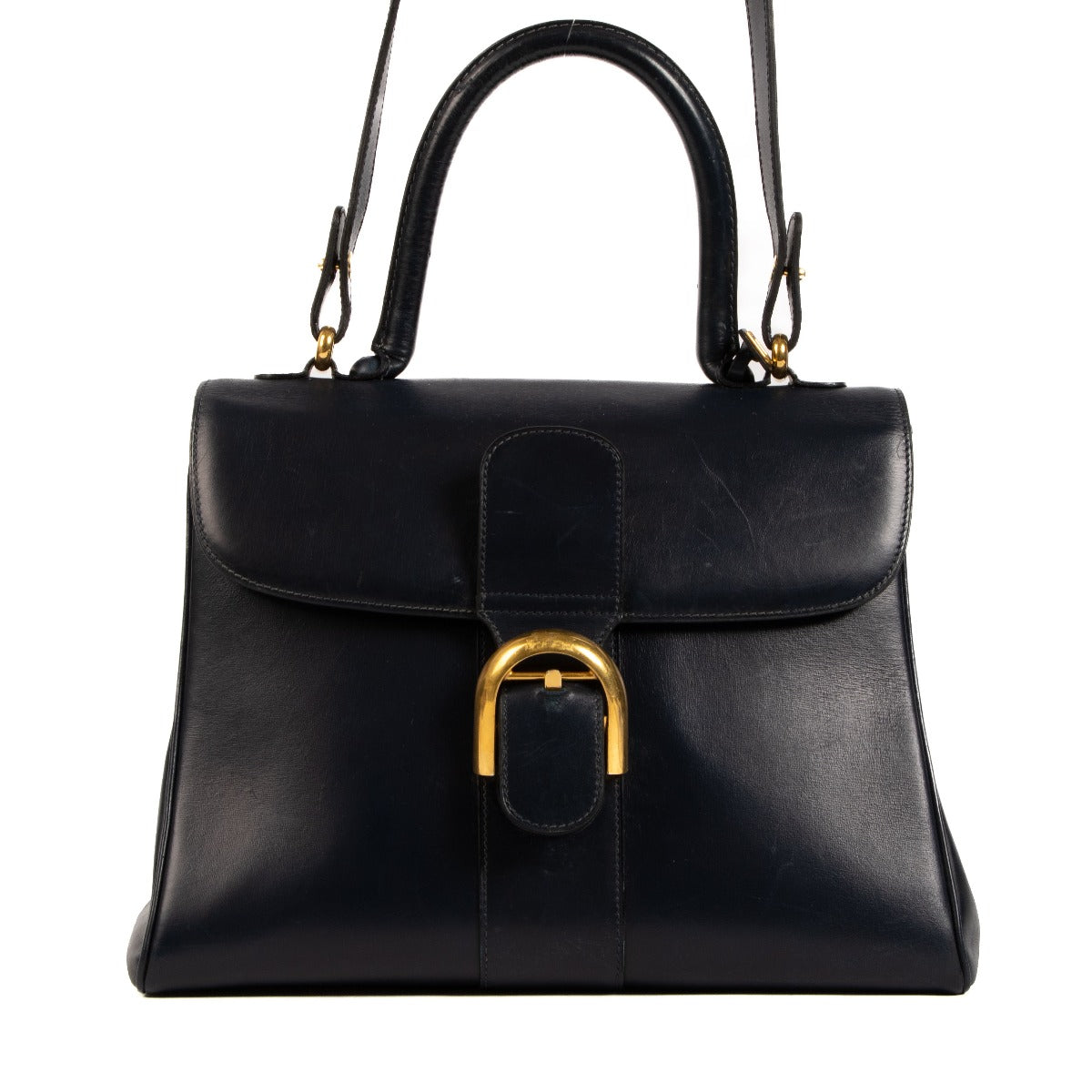 Delvaux Vintage Blue Box Calf Brillant MM