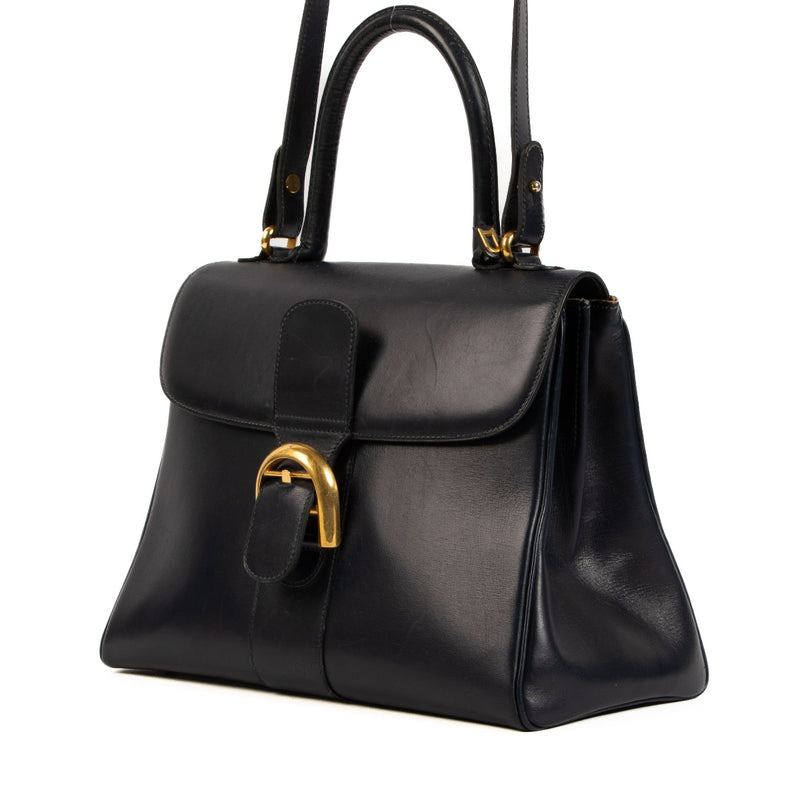 Delvaux Vintage Blue Box Calf Brillant MM