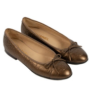 Chanel Bronze Ballerina Flats - size 37