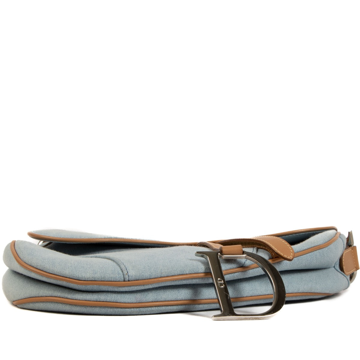 Christian Dior Blauwe Denim Zadeltas