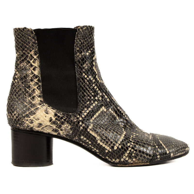 Isabel Marant Python Embossed Danae Ankle Boots - size 37