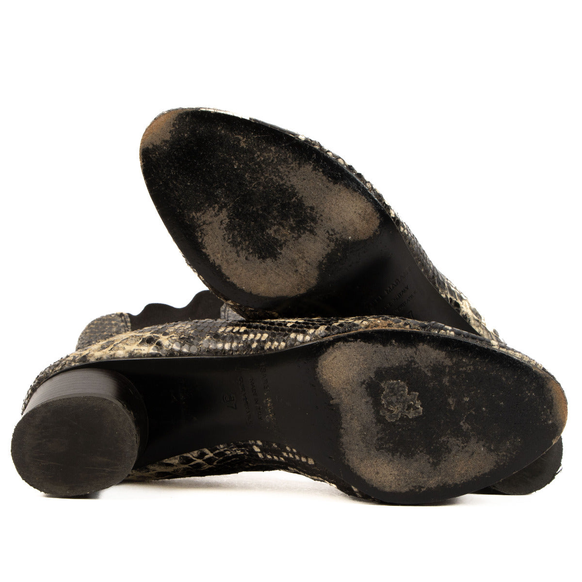 Isabel Marant Python Embossed Danae Ankle Boots - size 37