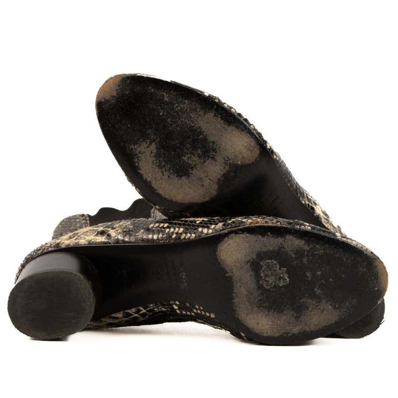Isabel Marant Python Embossed Danae Ankle Boots - size 37