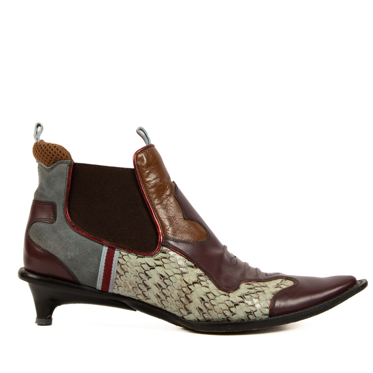 Miu Miu 1999 Python Patchwork Cowboy Boots