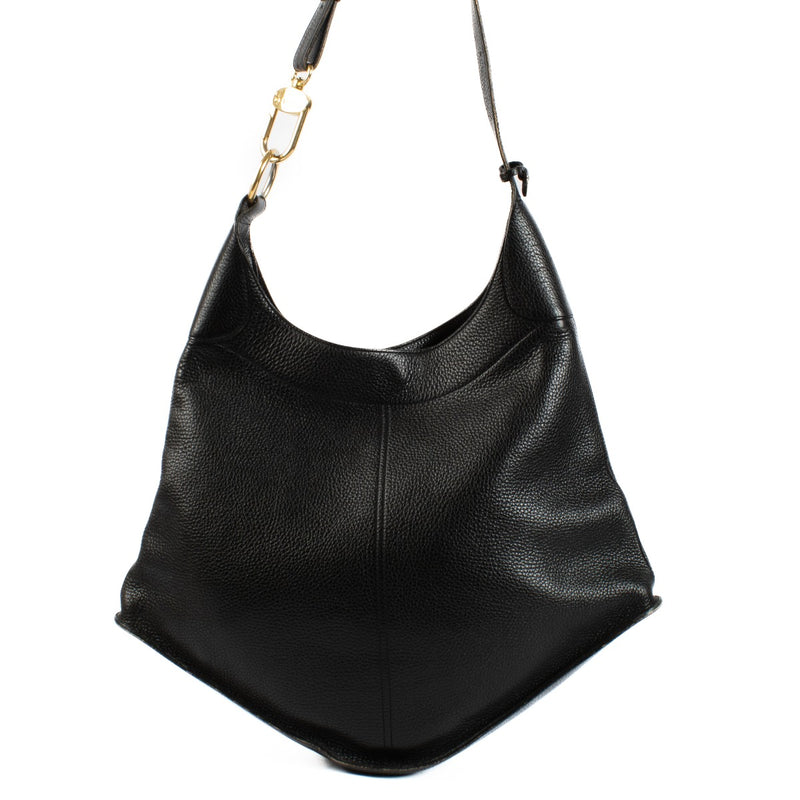 Delvaux Black Satan Shoulder Bag