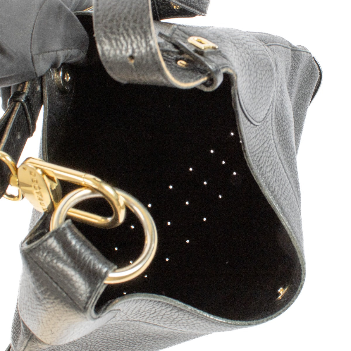 Delvaux Black Satan Shoulder Bag
