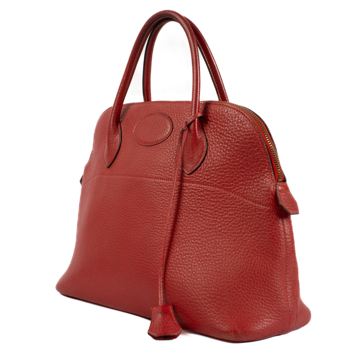Hermès 1990 Vintage Bolide 35 Red Fjord GHW