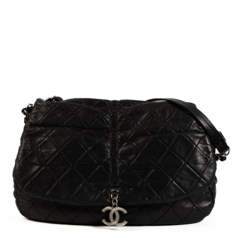 Shop 100% authentic second-hand Chanel Black Lambskin Quilted Small Sharpe Flap bag on Labellov.com