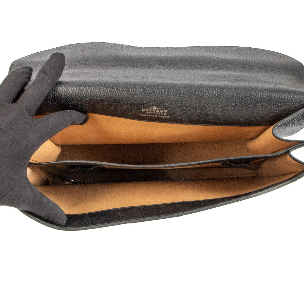 Delvaux Black Leather Brillant Amethyste Briefcase