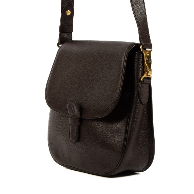 Christian Dior Vintage Brown Leather Crossbody Bag