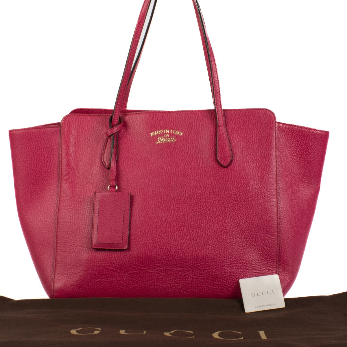 Shop 100% authentic Gucci Fuchsia Swing Shoulder Bag at Labellov.com.
