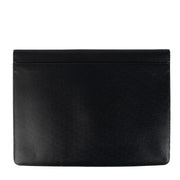 Buy an authentic second hand Saint Laurent Blue Grained Leather Envelope Clutch in new condition at Labellov Antwerp.
