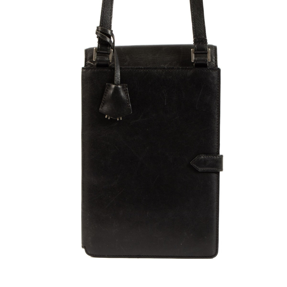 Versace Zwart Leren Messenger Tas