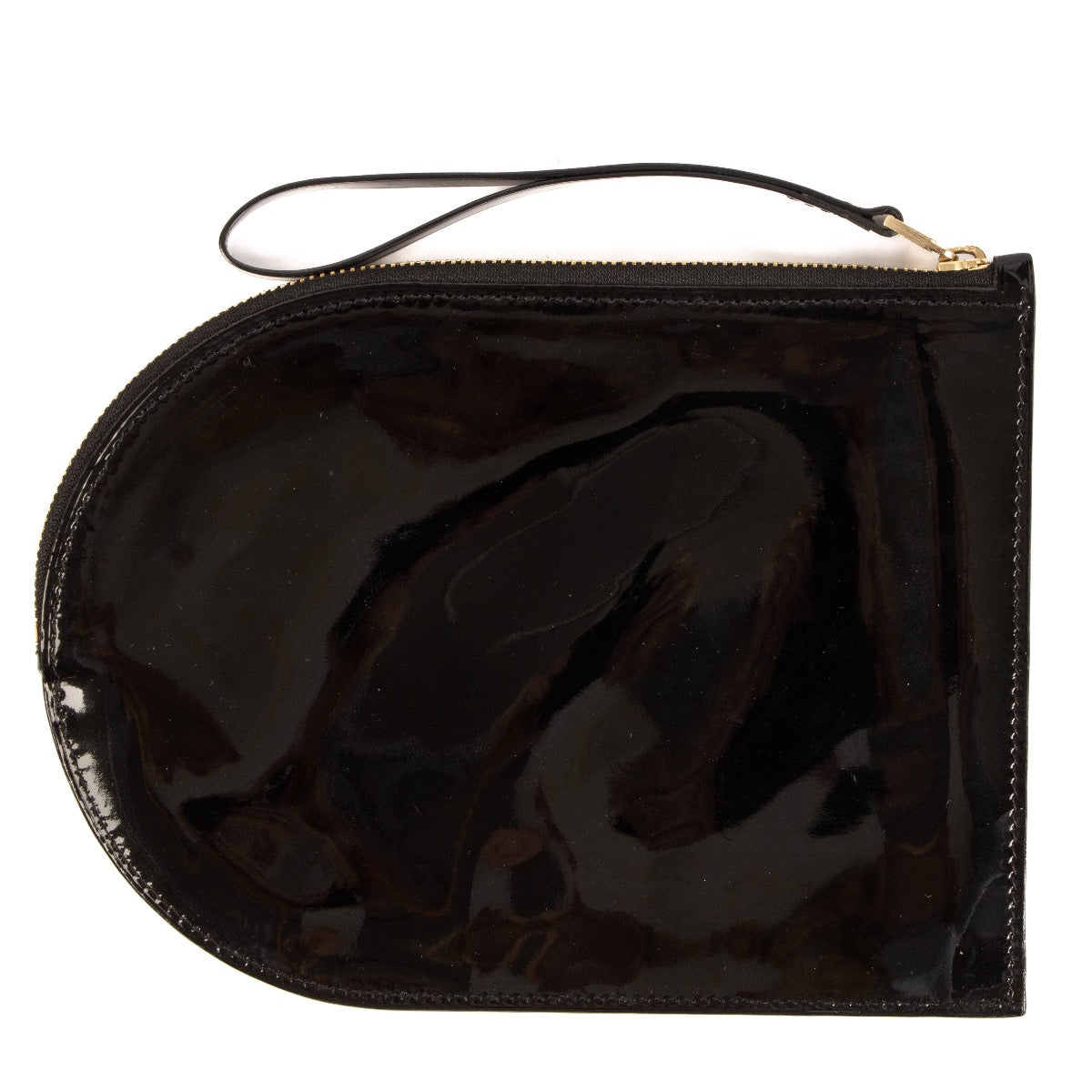 Buy an authentic Delvaux Black Patent Leather Louise Clutch on LabelLov.com