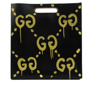 Shop safe online at Labellov in Antwerp, Brussels and Knokke this 100% authentic second hand Gucci Black and Yellow Leather Ghost Tote bag