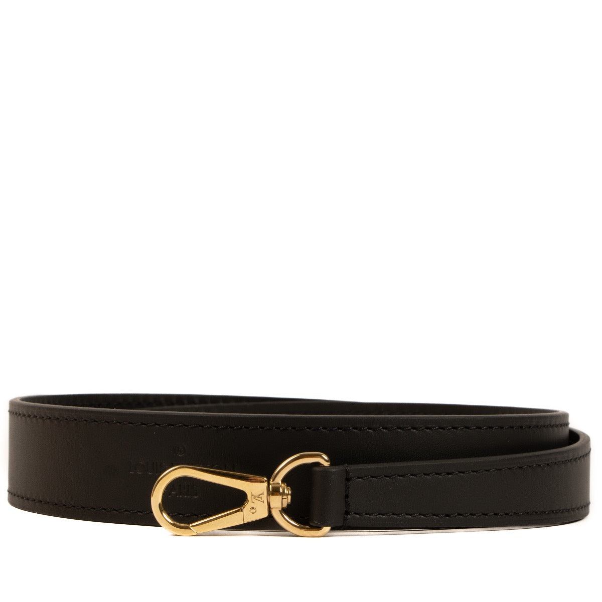 Shop safe online at Labellov in Antwerp, Brussels and Knokke this 100% authentic second hand Louis Vuitton Black Leather Bag Strap