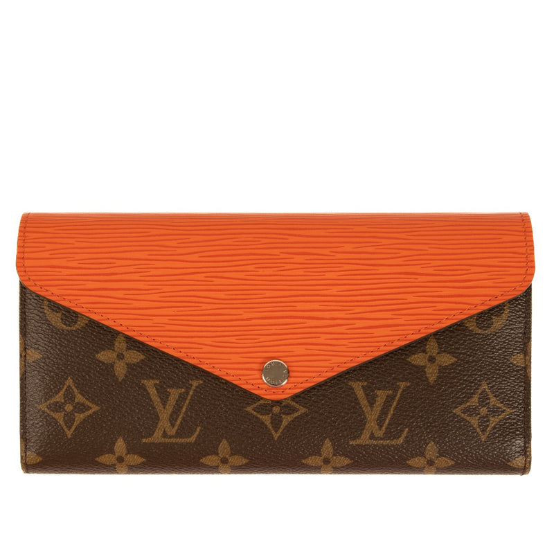 Shop safe online at Labellov in Antwerp, Brussels and Knokke this 100% authentic second hand Louis Vuitton Monogram Canvas & Orange Epi Marie Lou Wallet