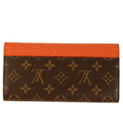 Shop safe online at Labellov in Antwerp, Brussels and Knokke this 100% authentic second hand Louis Vuitton Monogram Canvas & Orange Epi Marie Lou Wallet