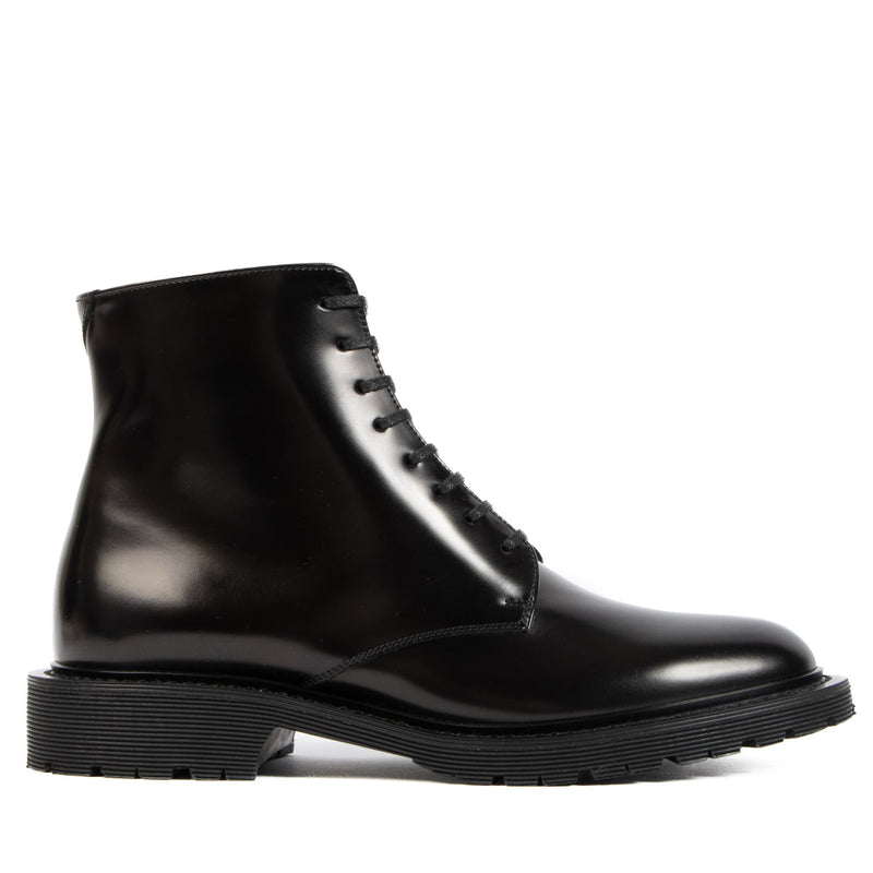Saint Laurent Black Army Lace-up Boots - size 36
