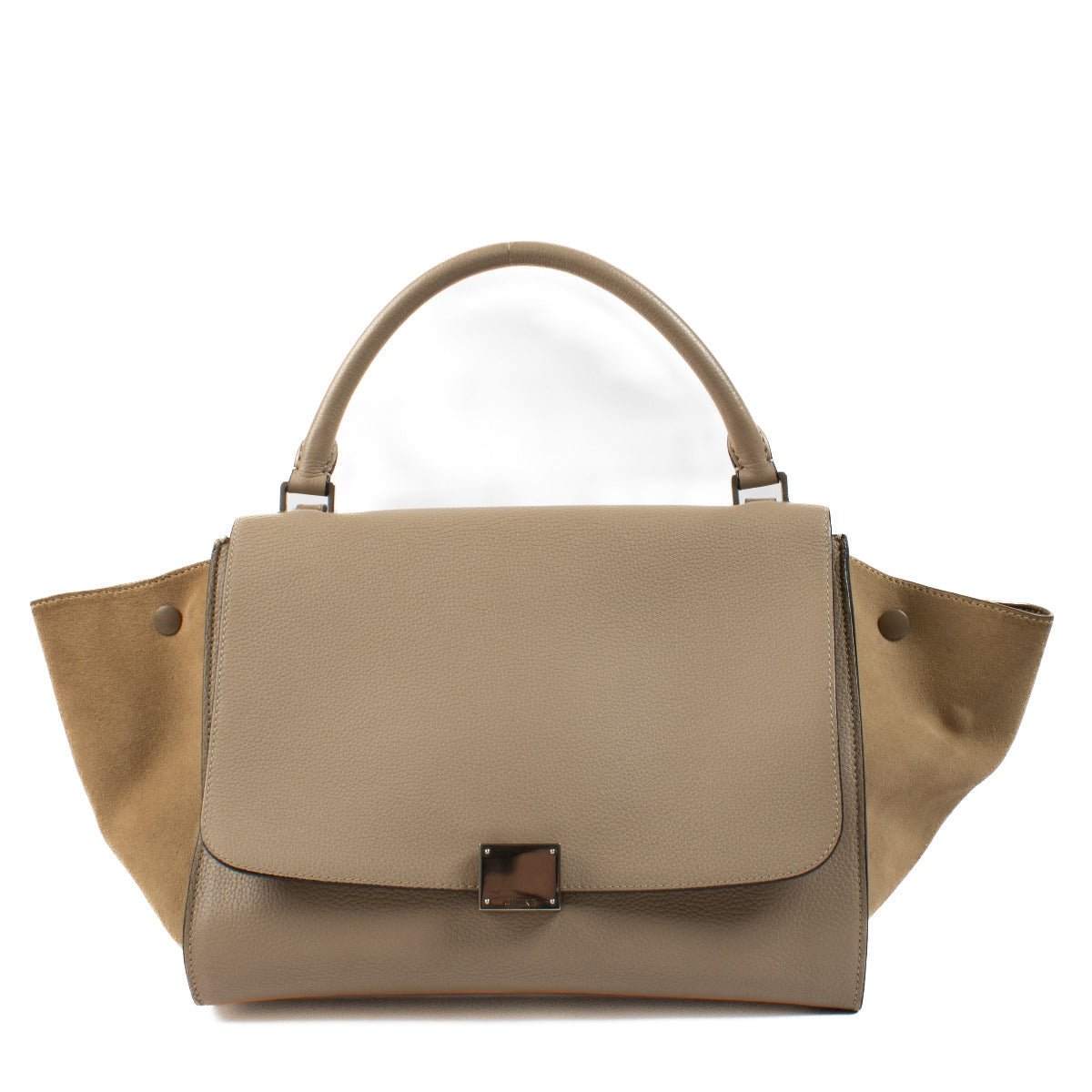 Celine Beige Leather Medium Trapeze Bag