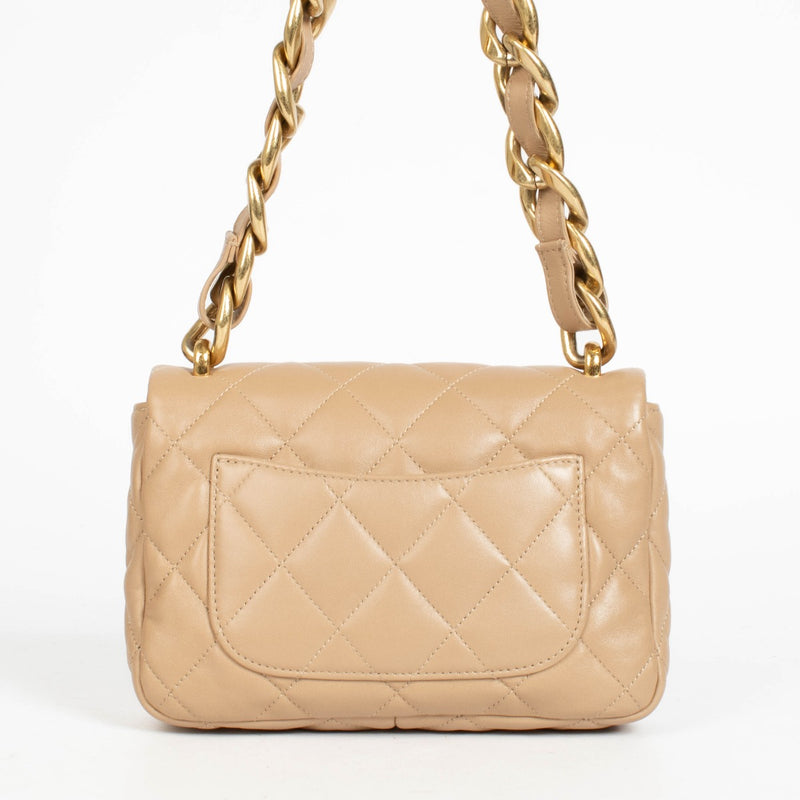 Authentic pre-loved Chanel Beige Lambskin Small Funky Town Bag on Labellov.com