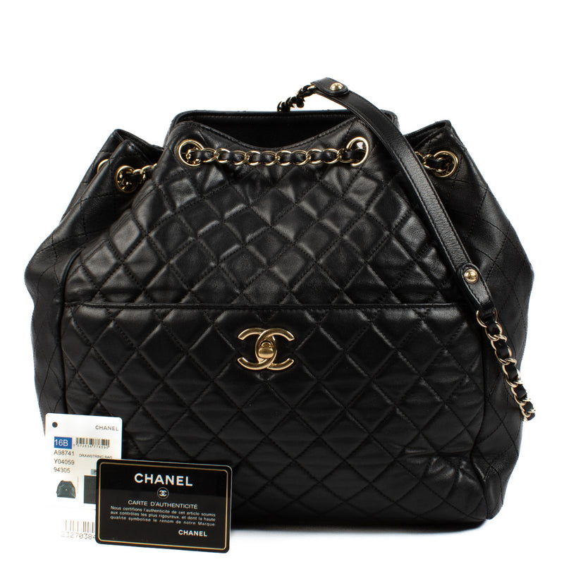 Chanel Black Quilted Tote Bag
