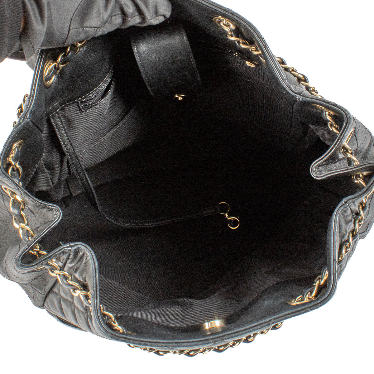 Chanel 16B Black Quilted Tote Bag