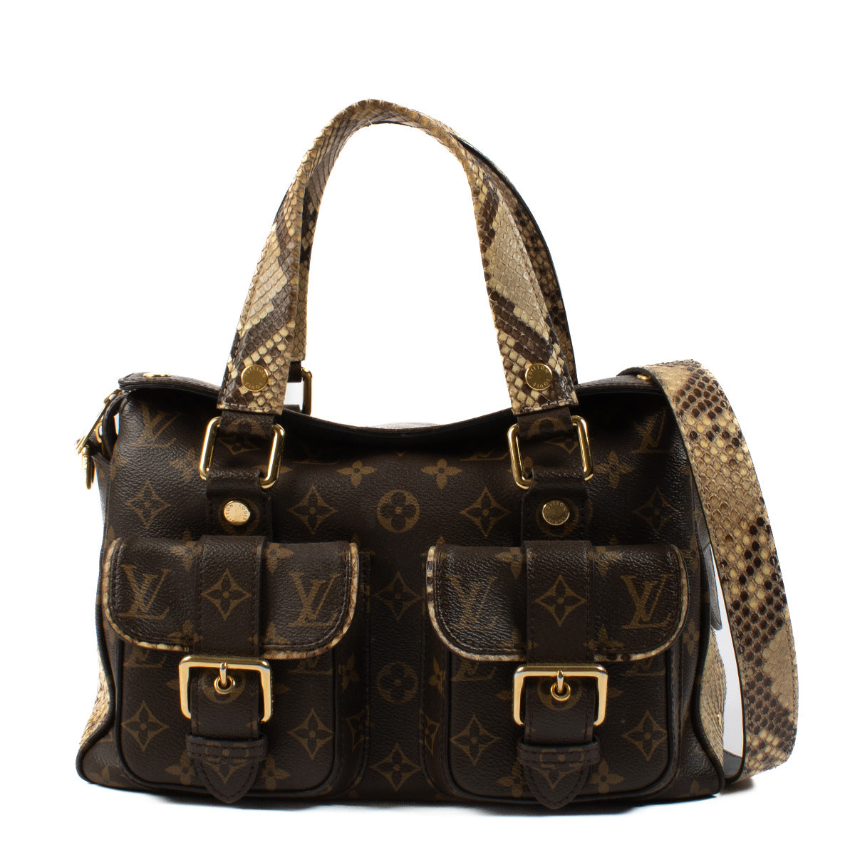 Louis Vuitton Monogram/Python Manhattan NM