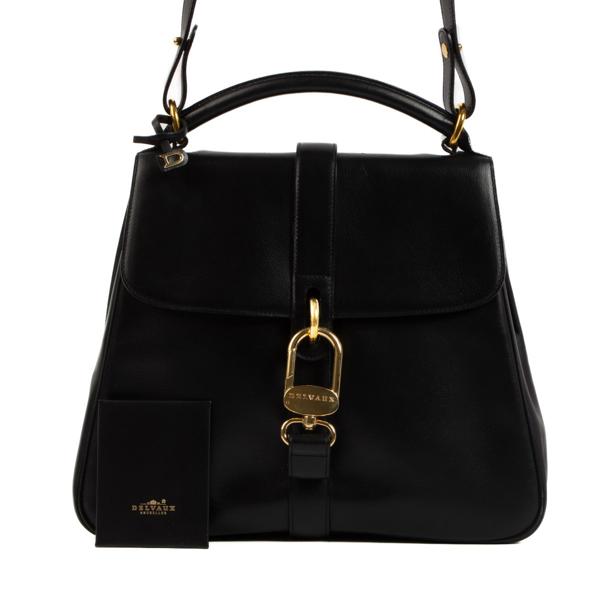 Shop 100% authentic second-hand Delvaux Black 'Gin Fizz' Jumping Bag on Labellov.com