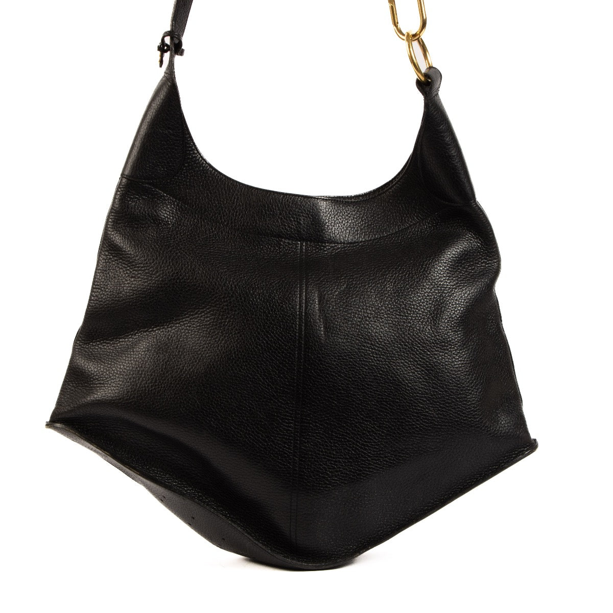 Shop safe online at Labellov in Antwerp, Brussels and Knokke this 100% authentic second hand Delvaux Black Leather Satan Shoulder Bag