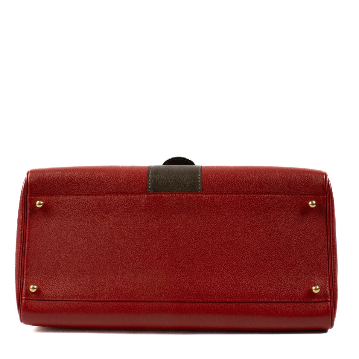 Delvaux Red/Brown Bicolore Leather Brillant MM