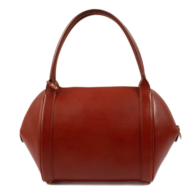 Delvaux Red Perle Top Handle Bag