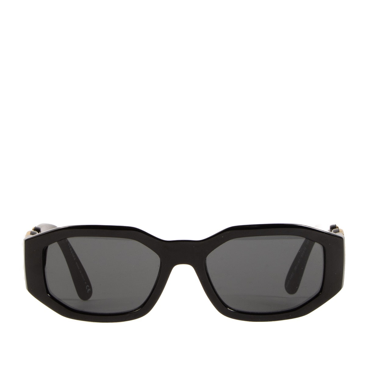 Shop safe online at Labellov these 100% authentic second hand Versace Black Acetate Medusa Biggie Sunglasses